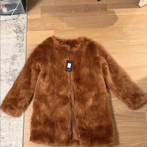 Fashion Nova Brown Teddy Jacket